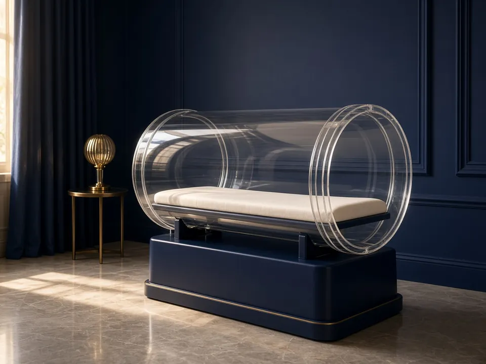 Hard hyperbaric chamber in a navy clinic